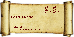 Hold Emese névjegykártya